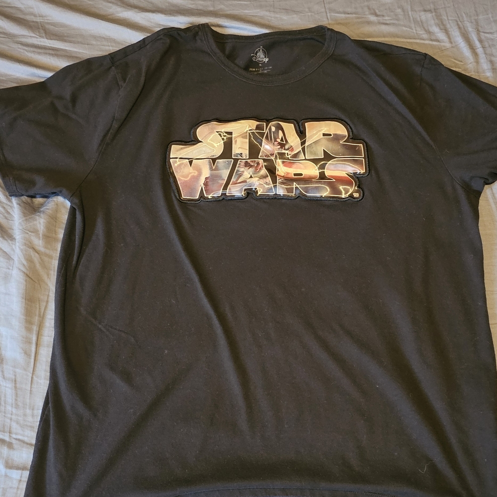 Star Wars Mens Large Black Darth Vader lenticular T-Shirt